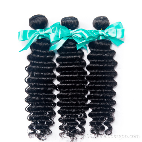 Usexy Virgin Cuticle Aligned Hair Bundles Deep Wave Raw Indian Hair Extension